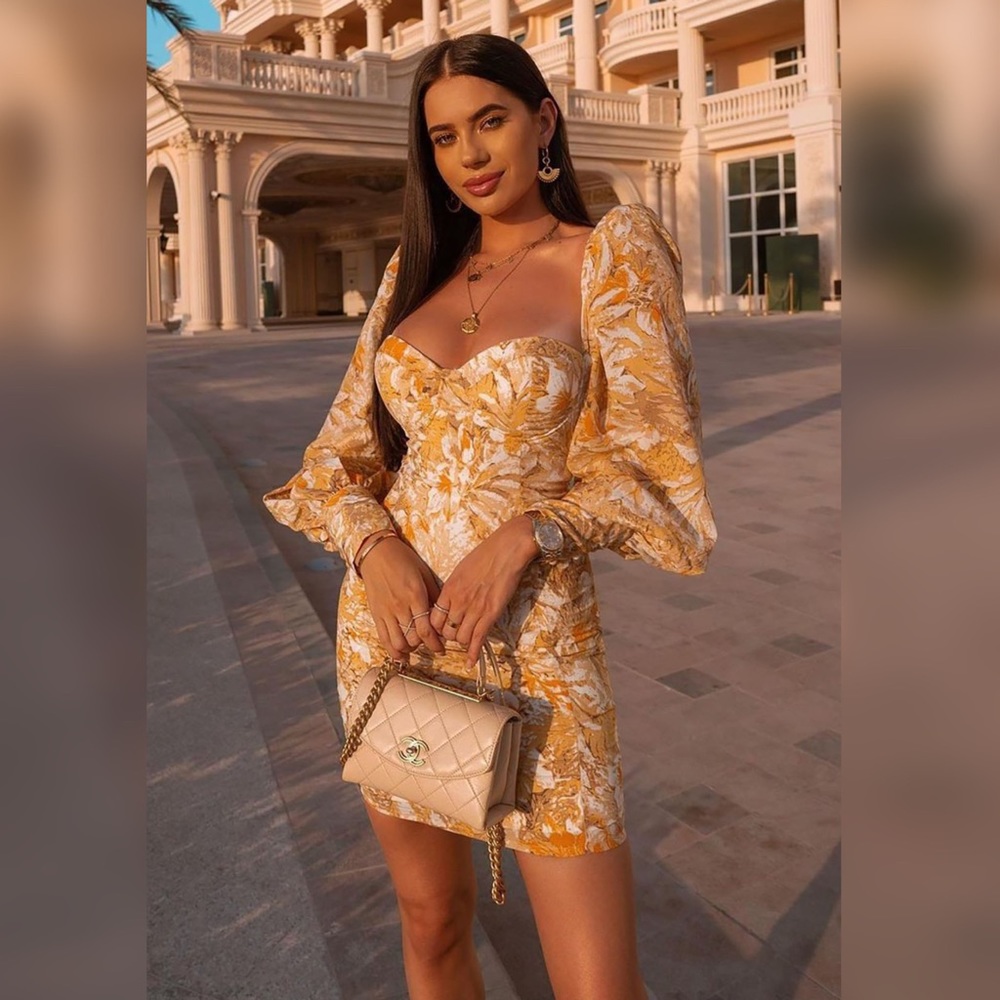 Jillian printed mini dress